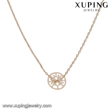 44169 popular copper alloy jewelry necklace 18k delicat elegant gold plated chains necklace